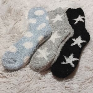🧦 *Lot Of 3* NWOT Cozy Shimmery Quarter Length Socks Women's Shoe Size 8-11